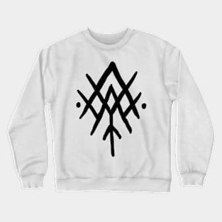 kvíði black Crewneck Sweatshirt